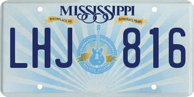 MS license plate LHJ816