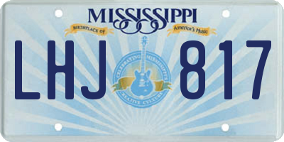 MS license plate LHJ817