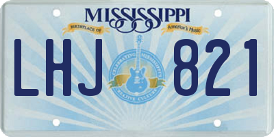 MS license plate LHJ821