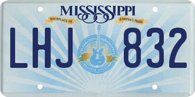 MS license plate LHJ832