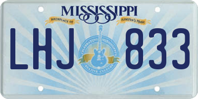 MS license plate LHJ833