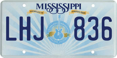 MS license plate LHJ836
