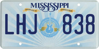 MS license plate LHJ838