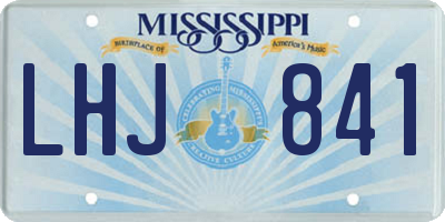 MS license plate LHJ841