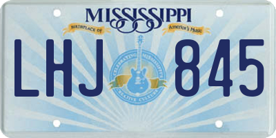 MS license plate LHJ845
