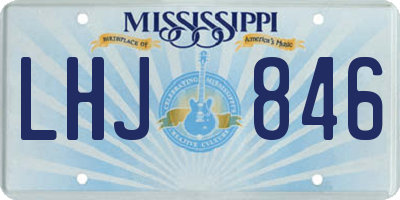 MS license plate LHJ846