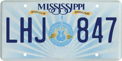 MS license plate LHJ847