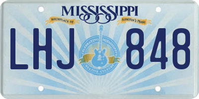 MS license plate LHJ848