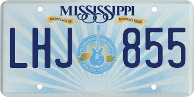 MS license plate LHJ855