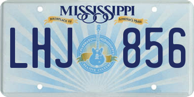MS license plate LHJ856