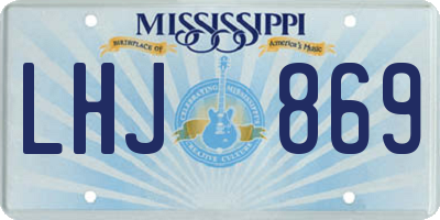 MS license plate LHJ869