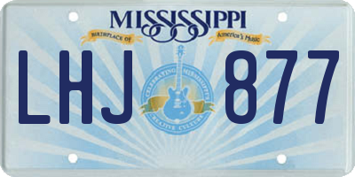 MS license plate LHJ877