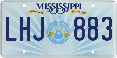 MS license plate LHJ883