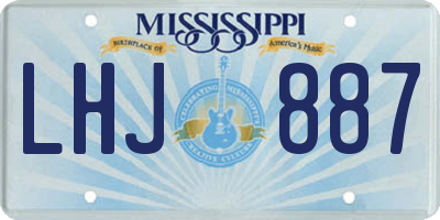 MS license plate LHJ887