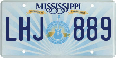 MS license plate LHJ889