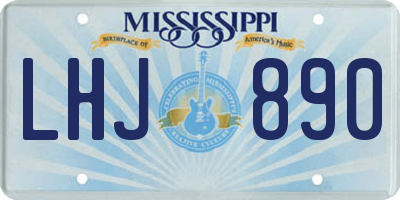 MS license plate LHJ890