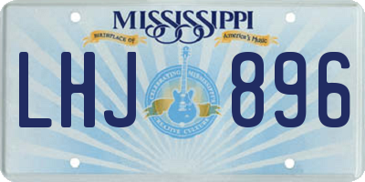 MS license plate LHJ896