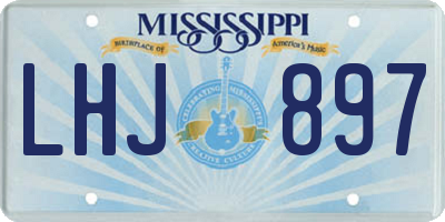 MS license plate LHJ897