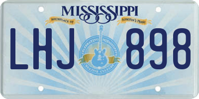 MS license plate LHJ898