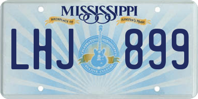 MS license plate LHJ899