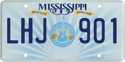 MS license plate LHJ901