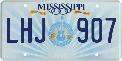 MS license plate LHJ907