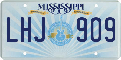 MS license plate LHJ909