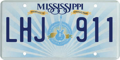 MS license plate LHJ911