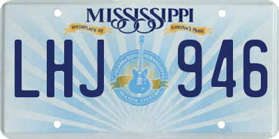 MS license plate LHJ946