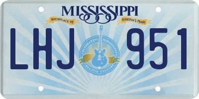MS license plate LHJ951