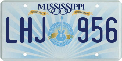 MS license plate LHJ956