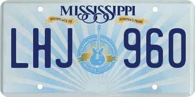 MS license plate LHJ960