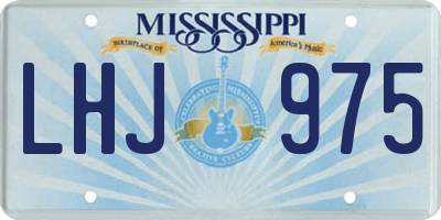 MS license plate LHJ975