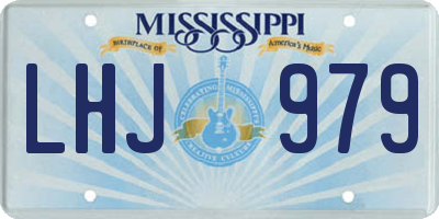 MS license plate LHJ979