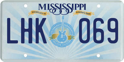 MS license plate LHK069