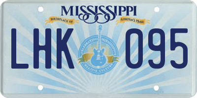 MS license plate LHK095
