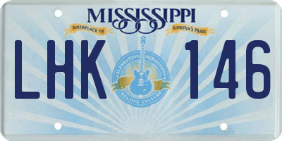 MS license plate LHK146