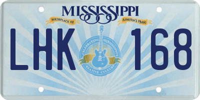 MS license plate LHK168