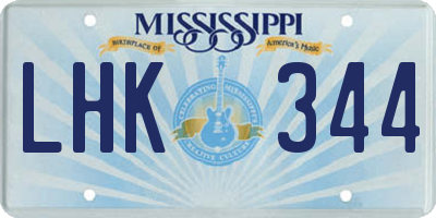 MS license plate LHK344