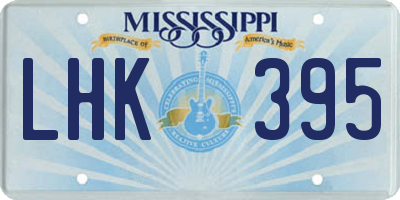 MS license plate LHK395