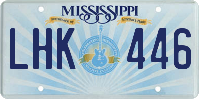 MS license plate LHK446