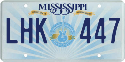 MS license plate LHK447