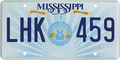 MS license plate LHK459