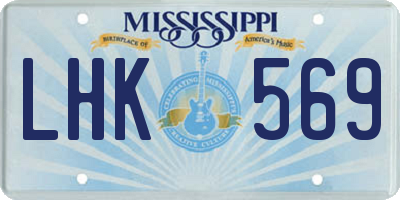 MS license plate LHK569