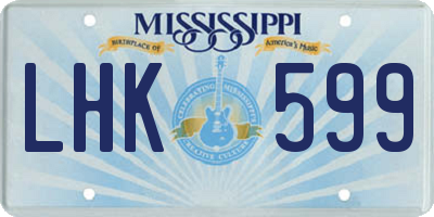 MS license plate LHK599