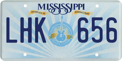 MS license plate LHK656