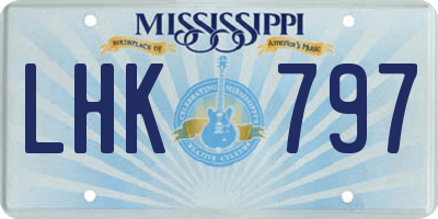 MS license plate LHK797