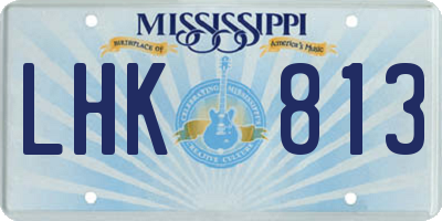 MS license plate LHK813