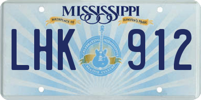 MS license plate LHK912