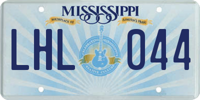 MS license plate LHL044